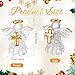 CroBlissful 6 Pcs Glass Angel Figurines Crystal Ornaments Hanging Guardian Angel Gifts for Christian Church Easter Mother's Day Holiday Decor, 6 Styles
