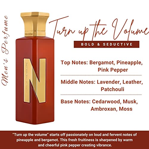 Naseem Turn Up The Volume Bold And Seductive Fresh Oud Perfume Men's Fragrances, 2.5 Fl. Oz. #TOP1