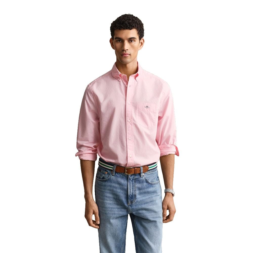 Gant Men's Washed Pink Reg Classic Poplin Shirt, Xxl