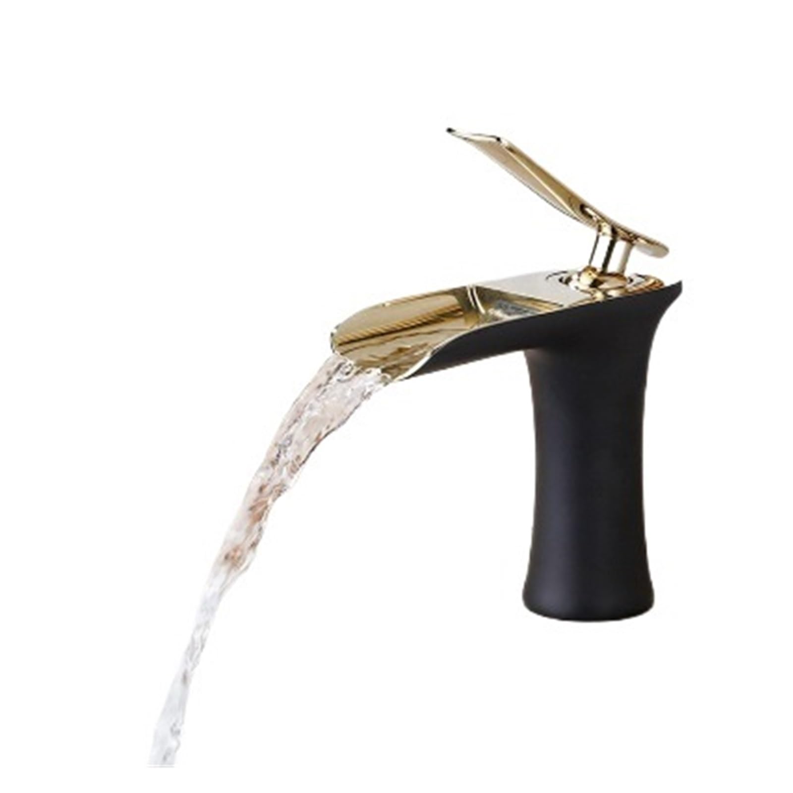 Grifo mezclador monomando duradero de latón cromado para agua fría, ideal para tocador moderno
