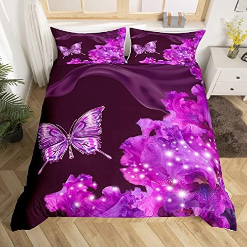 Homemissing Kids Glow in The Dark Duvet Cover Blue Cartoon Stars Universe Bedding Set for Boys Girls Toddler Bedding & Linen Starry Sky Bedspreads with Zipper Single