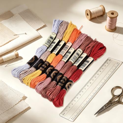 Image of 8 Skeins 70 Yards Light Brown Embroidery Thread for Crafts DIY