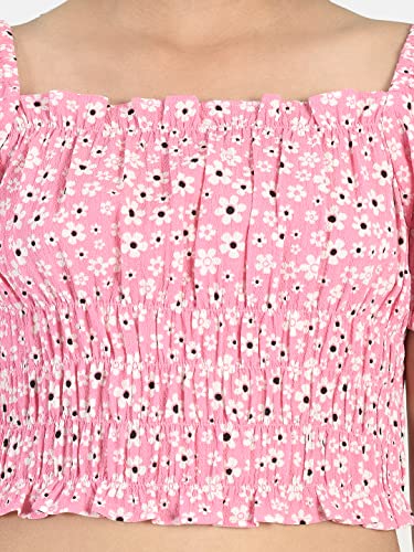 Image of Natilene Girl's Floral Regular Fit Top