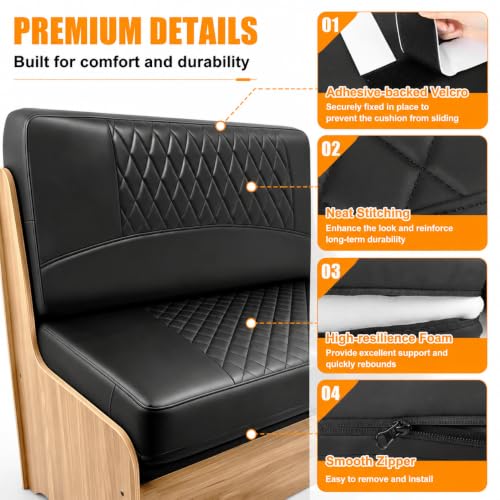 Kistrba 1 Set RV Dinette Booth Cushions with Support Foam, 40 Inch by Kistrba - Used condition - Image 4