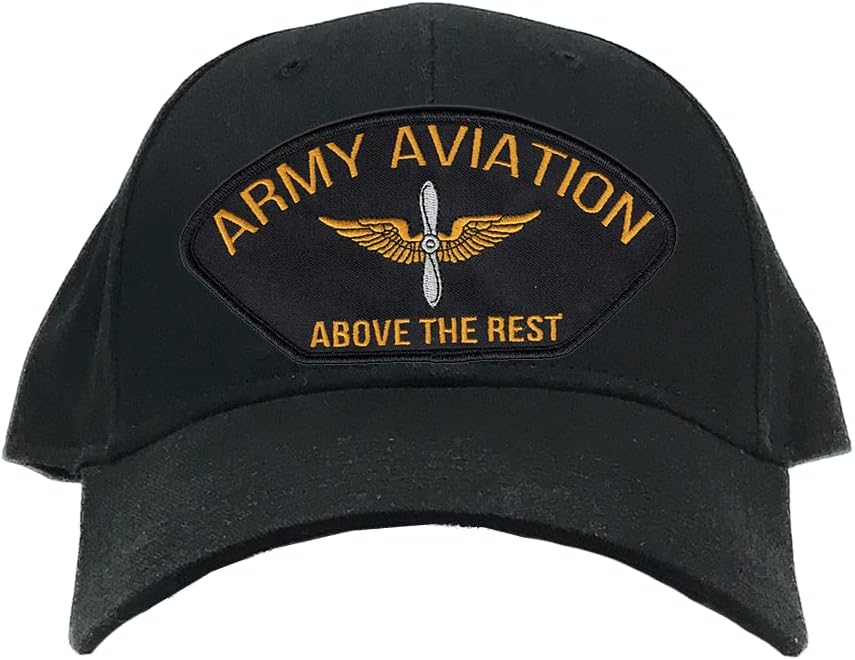 Military Productions US Army Aviation Corps Men's Hat - Officially Licensed Black Baseball Cap