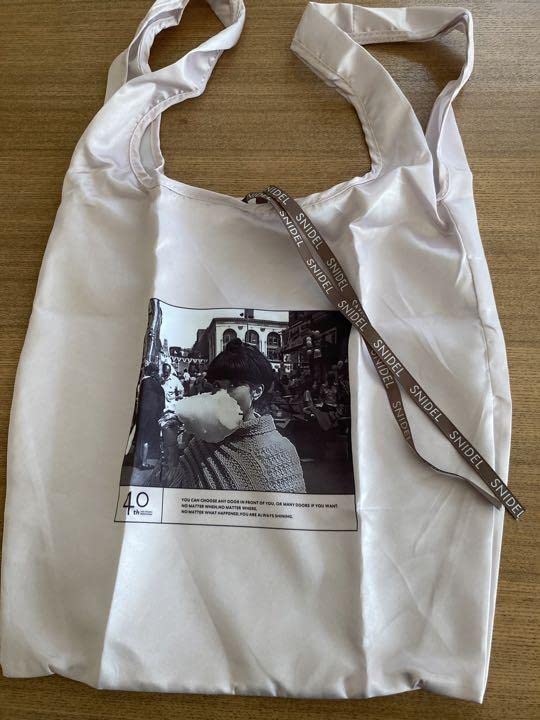 マルチタレント　声優　夜道雪さん　直筆サイン入りエコバッグ Matsuo Miyuki Embroidered Drawstring bag L Pepper
