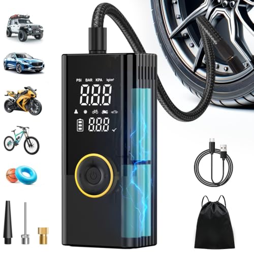 Compresores de aire portátiles e infladores de ruedas inalámbricos para motos y coches 2
