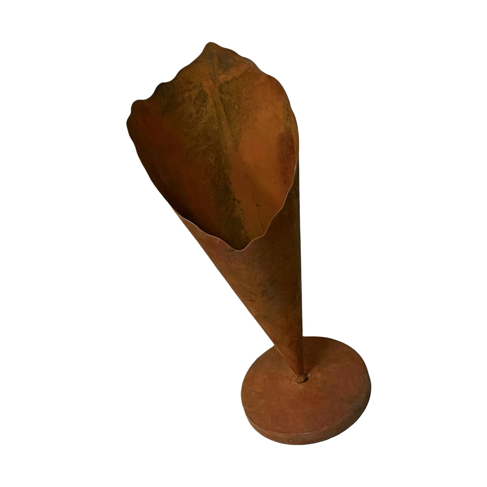 Piceioep Antique Styles Rusted Metal Planter Handcrafted Rustproof Metal Flowerpots for Farmhouses or Cottage Gardens Outdoor Rusted Vase