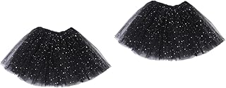 SAFIGLE 2 Pçs Saia Tutu Vestido De Baile Infantil Roupas De Lantejoulas Verde Vestido De Baile Feminino Traje Iluminado Balé Saia Tutu Vestido De Fada Miss Roupas De Corrida Pretas