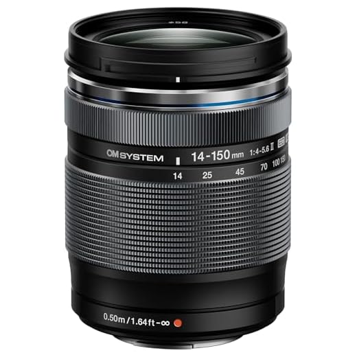 Objetivo OM SYSTEM M.Zuiko Digital ED 14-150 mm F4-5.6 II, Zoom estándar, Adecuado para Todas Las cámaras MFT (Modelos OM SYSTEM & Olympus OM-D & Pen, Serie G de Panasonic), Negro