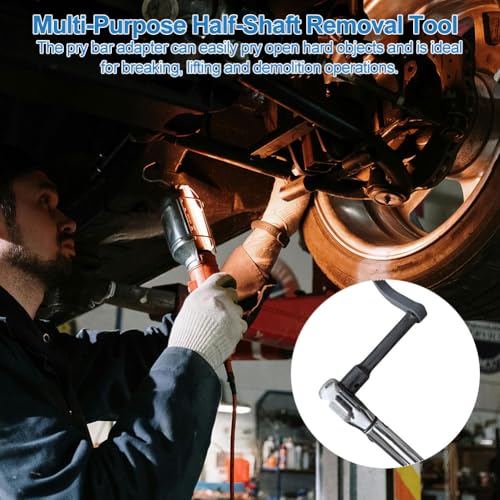 Brechstange Adapter, Crowbar Adapter, Stemmhebel Crowbar Tool, Brecheisenadapter Verstellbarem Kopf, Brechstange Schraubenschlüssel, Hebeleisen Pry Bar Adapter Fit 1/2 Knarre Ratschenschlüssel