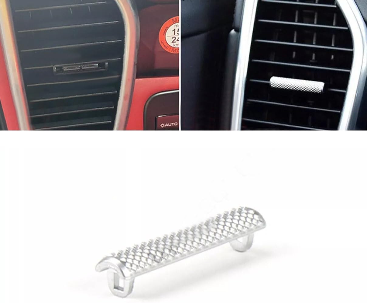 Chrome A/C Vent Toggle Piece Outlet Clip Strip Trim for Porsche Cayenne 2017 2018 2019 2020 2021 2022 (4PCS), 2017-22