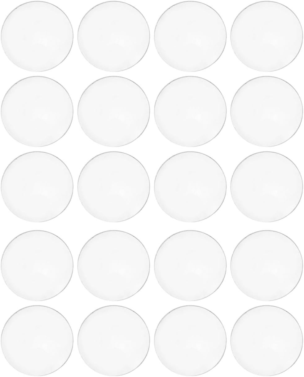 CALLARON 20 Pcs Mr16 Glass Lenses, Clear Transparent Spotlight Lens Covers for Flood Lights, Landscape Lighting & Flashlight Bulbs, Replacement Dome Cover Shade