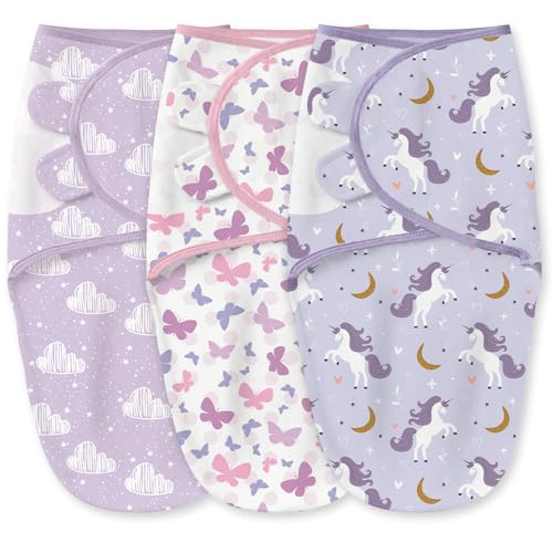 Image of Yoofoss Baby Swaddles for Newborns 100% Organic Cotton, Adjustable Swaddle Sleep Sack 3-6 Months Newborn Swaddle Sack, Breathable Soft(Medium)