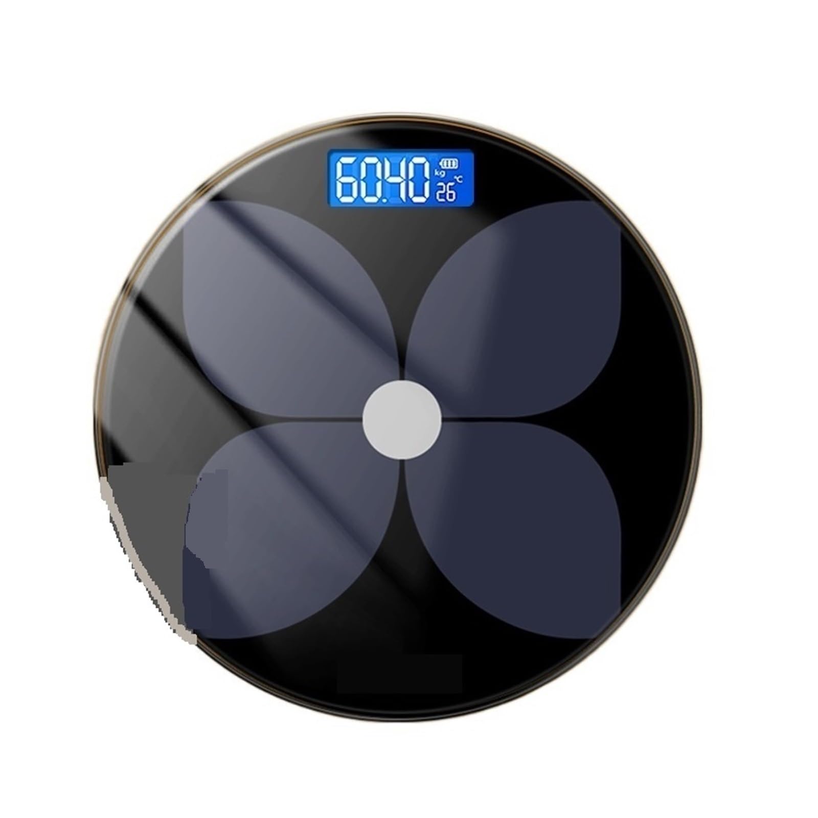 Básculas De Baño Báscula Peso Digital Electrónica Piso Grasa Corporal Analizador Composición Conectar Inteligentes Bluetooth Preciso FáCil De Leer(Black)