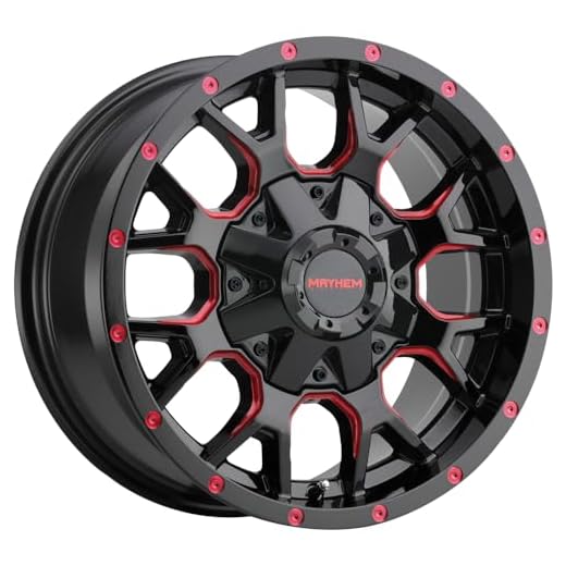 Mayhem 8015-2137BTR Warrior 8015 Black W/Prism Red 20X10 6-135/6-139.7 -25mm 106mm