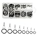 WMYCONGCONG 75 PCS Fishing Rod Guide Ceramics Tips Stainless Steel Carbon Spinning Rod Guides Spare Parts Repair Kit
