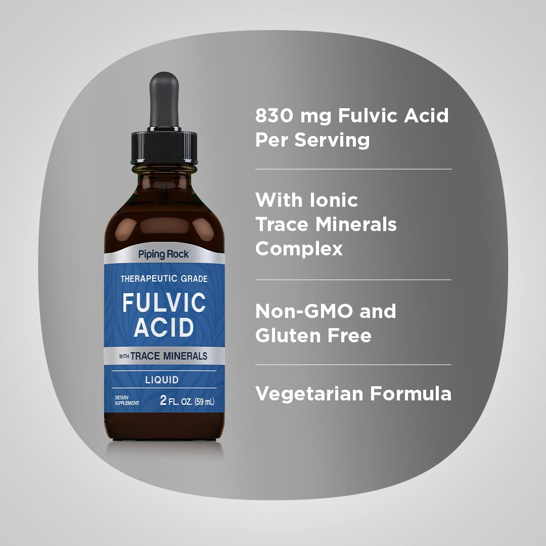 Piping Rock Liquid Fulvic Acid Drops | 2 fl oz | with Trace Minerals — Amazon image 4
