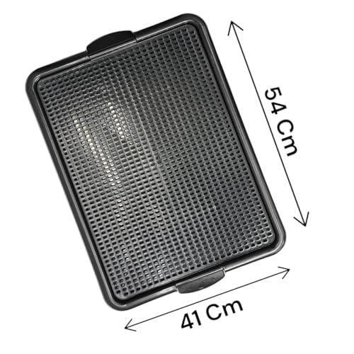 Sanitário Pet Para Cachorro Com Bandeja de Xixi Higiênico (Preto, Médio)