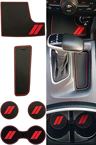 Compatible with 2015-2022 Dodge Charger Accessories Cup Holder Insert Center Console Shifter Liner Trim Mats Non Slip Storage Bin Mat Set Interior 21 pcs