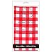 JALOUSIE Value Bundle Table Covers Party Decoration 8 Pack 54" x 108" Lead-Free Plastic Table Covers (Red Gingham Checkered)
