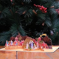 Merry Christmas Amazing Tri Fold 3D Pop-Up Greeting Card The - View #2