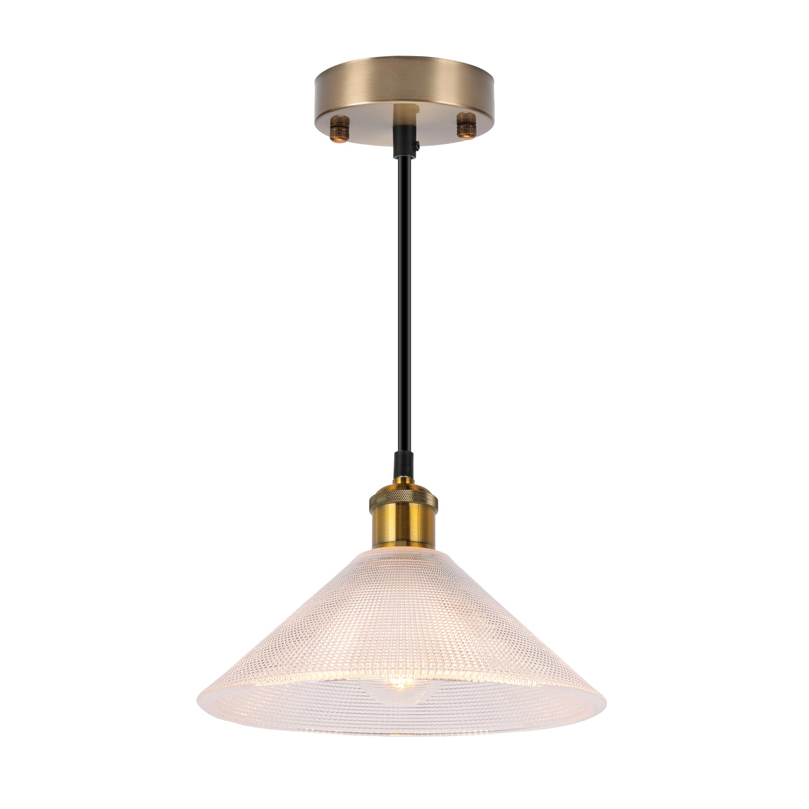 LYMSXAZOU Vintage Industrial Glass Pendant Light Chandelier Adjustable Height E27 Ceiling Fixture Retro Lighting for Kitchen Dining Room Living - Stylish Home Decor