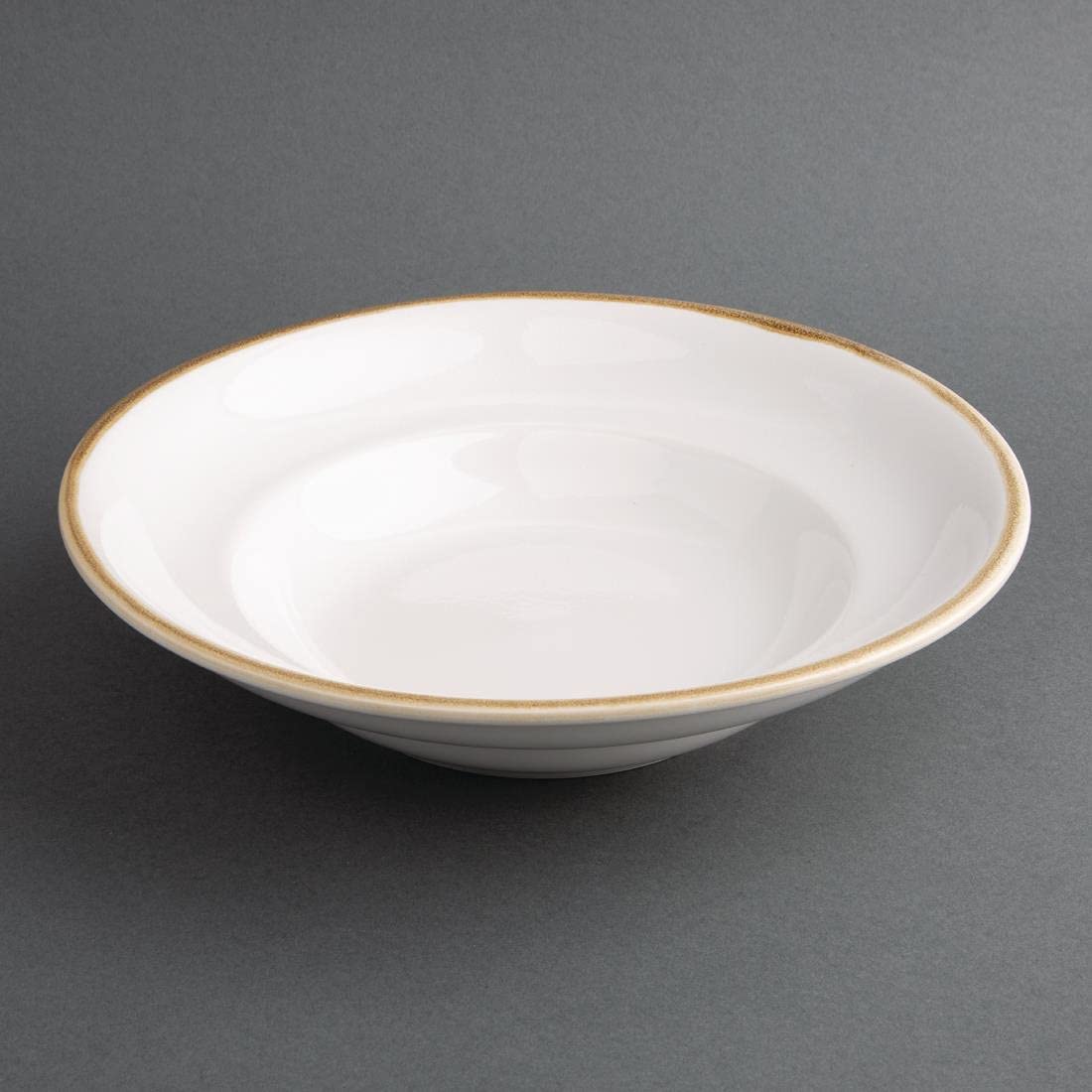 Olympia Kiln Pasta Bowl Chalk 250mm 340ml (Pack of 4), White, 340 ml - Image 2