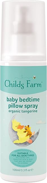 Childs Farm | Baby Bedtime Sleep Pillow Spray| Organic Tangeriene| for Restful Sleep| Suitable for Newborns with Dry, Sensitive & Eczema-prone Skin | 100ml