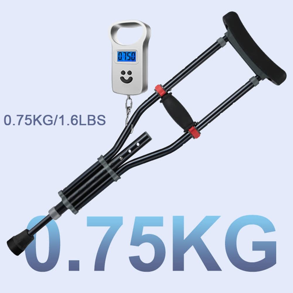 Muletas Axilares para Niños, Muletas de Aluminio de Altura Ajustable, Muletas Médicas para Caminar, Cómodas Almohadillas Axilares, Altura Aplicable 100~135cm