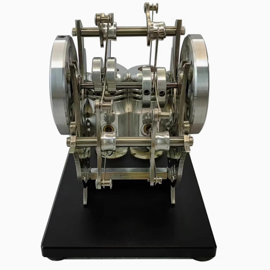 Stirling Engine Model - 2-Cylinder Hot Air Engine Kit For STEM Education And Office Desk Display
