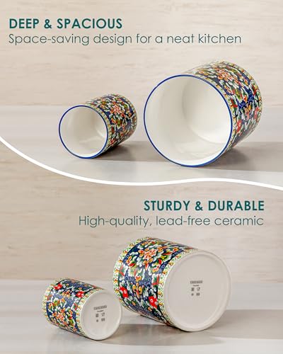 [Prime] 2-Pack vancasso Porcelain Utensil Holder Set (5 colors, 7.3" & 5.5") $19.99, More - image 7