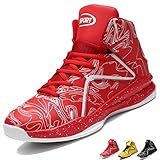  LANSEYAOJI Hombre Zapatillas de Baloncesto Calzado Deportivo Al Aire Libre Moda High-Top Sneaker Antideslizante Zapatillas de Deporte Ligeros Zapatos para Correr Transpirable Lace Up,EU39-45