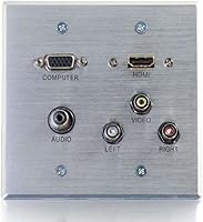 Vista 16 de C2G 03721 Placa de pared Keystone de dos puertos, color blanco