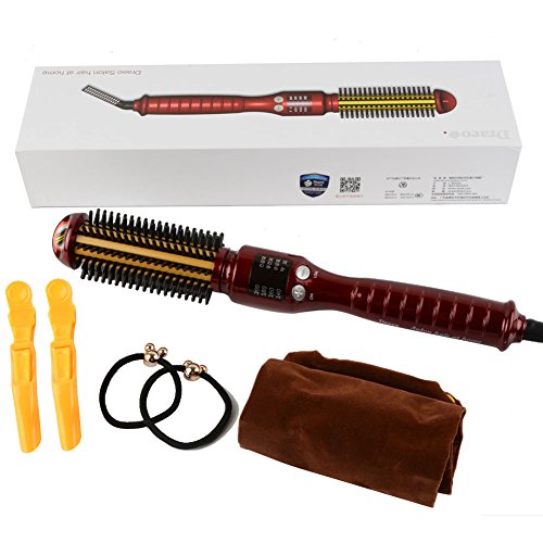 Hot Brush By YokPollar – High-End Ionic Technology, Profession Hot Hair Brush – 4 Temperature Modes – Hassle Free, Tangle Free, Hair-Friendly – Best Electric Hot Brush