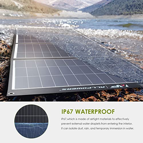 Allpowers Sp035 200W Portable Solar Panel Charger Monocrystalline Foldable Solar Panel Kit With Mc-4 Output Solar Power Battery For Rv Solar Generator Outdoor Camping Off Grid Van #TOP2