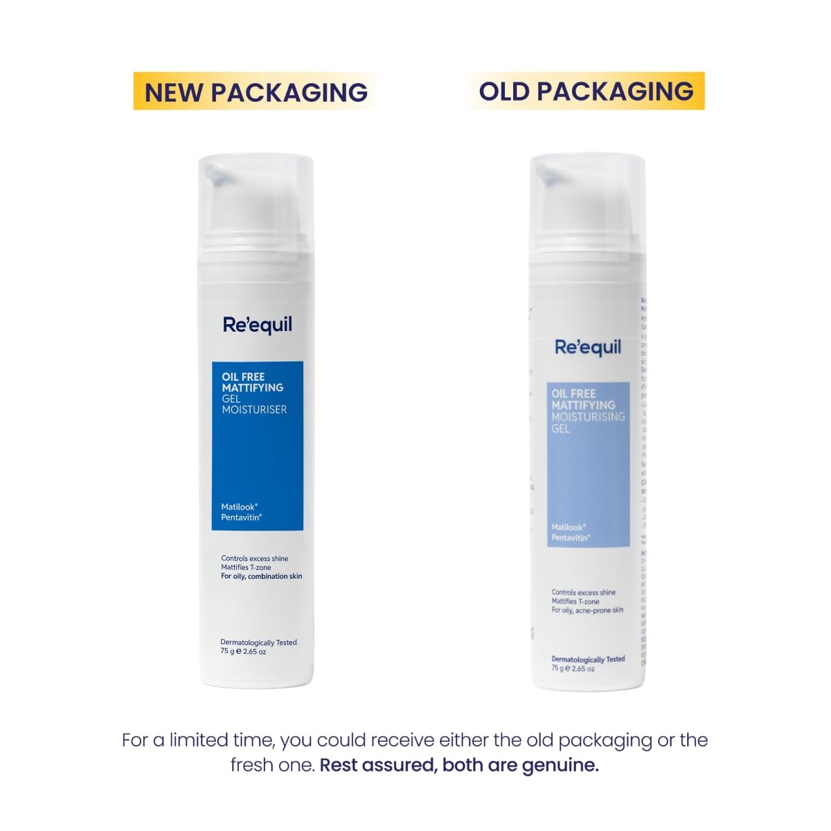Re'equil Oil Free Mattifying Moisturising Gel 75 gm