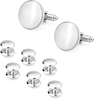 Wynameleri Cufflinks and Tuxedo Studs Set Suit Accessories for Men in Gift Box Price In India