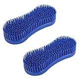 2 Pcs Silicone Horse Cleaning Grooming Brush Horse Grooming Brush Equestrian Massage Tool for Horse