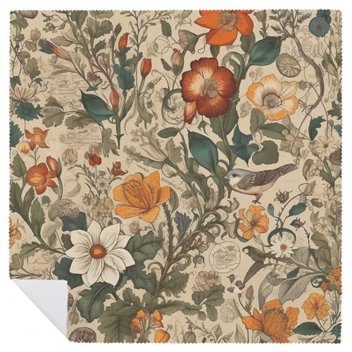 Servilletas de Tela con patrón Retro floral cuadradas 47.5 cm miniatura 6