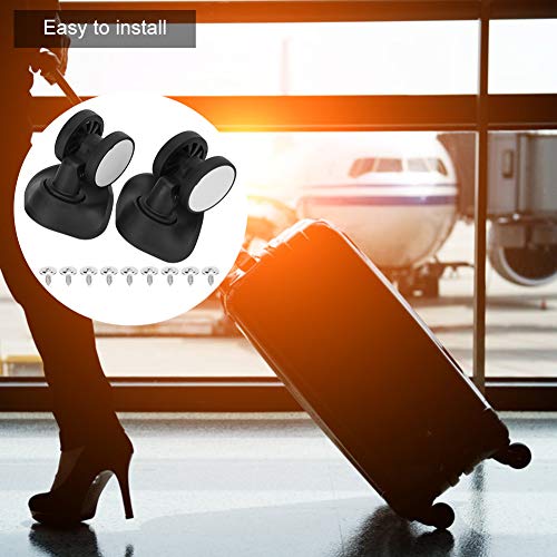 1 Pair Luggage Suitcase Wheels, Suitcase Bag Parts Wheels Casters Suitcase Replacement Accessory2