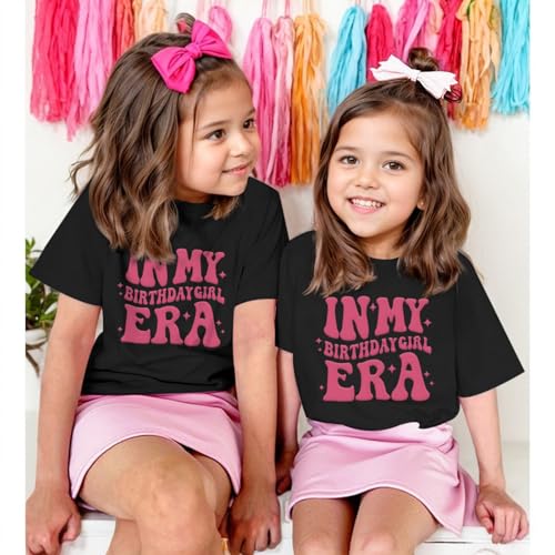 Image of BeWithYou Birthday Girl Shirt in My Birthday Era Shirts Girls Its My Era Cute Graphic Tee Kids Party Outfit