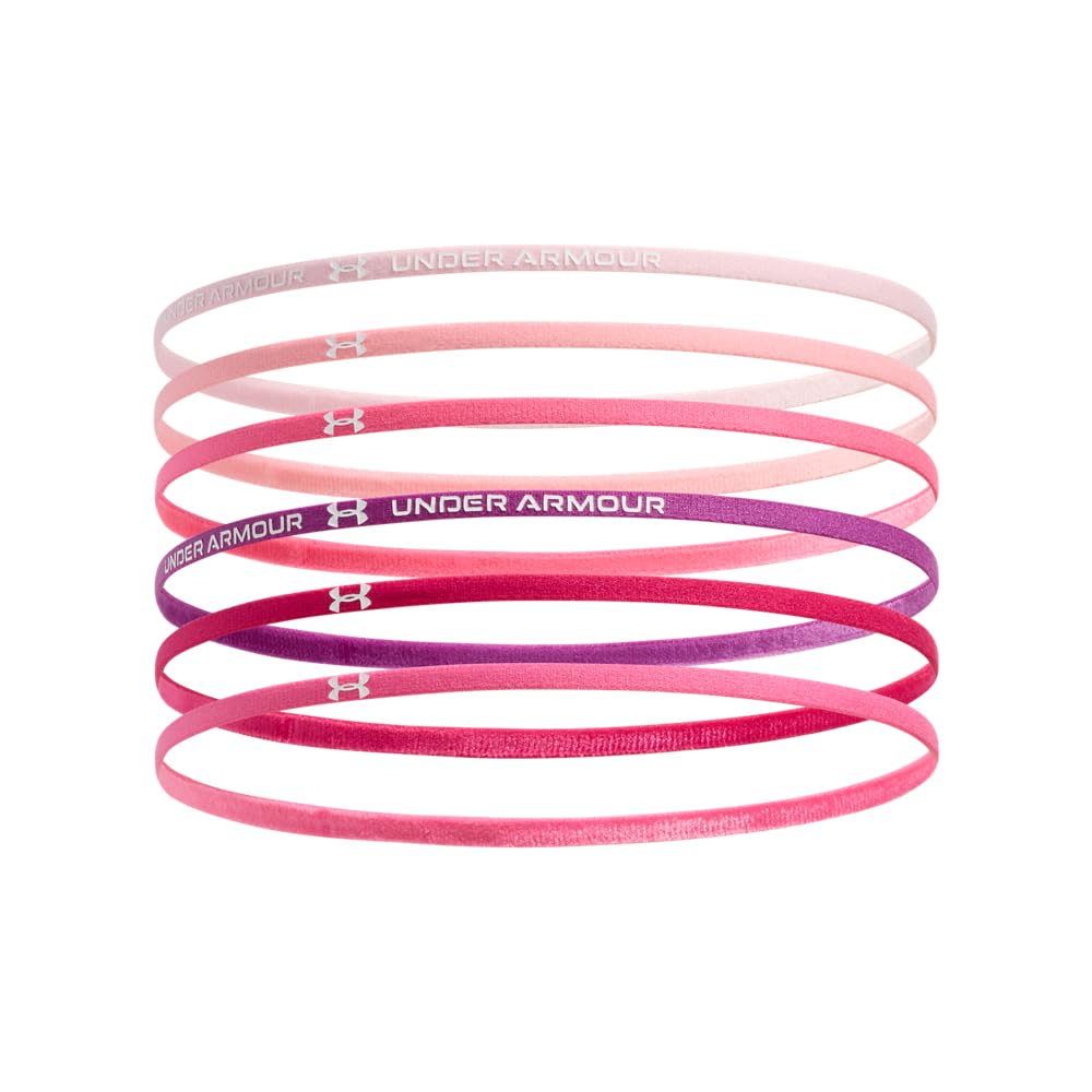 Under Armour Girls Mini Elastics 6 Pack, (647) Prime Pink / / White, One Size Fits Most-image-19