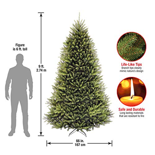 National Tree Company Artificial Full Christmas Tree, Green, Dunhill Fir, Includes Stand, 9 Feet #TOP2