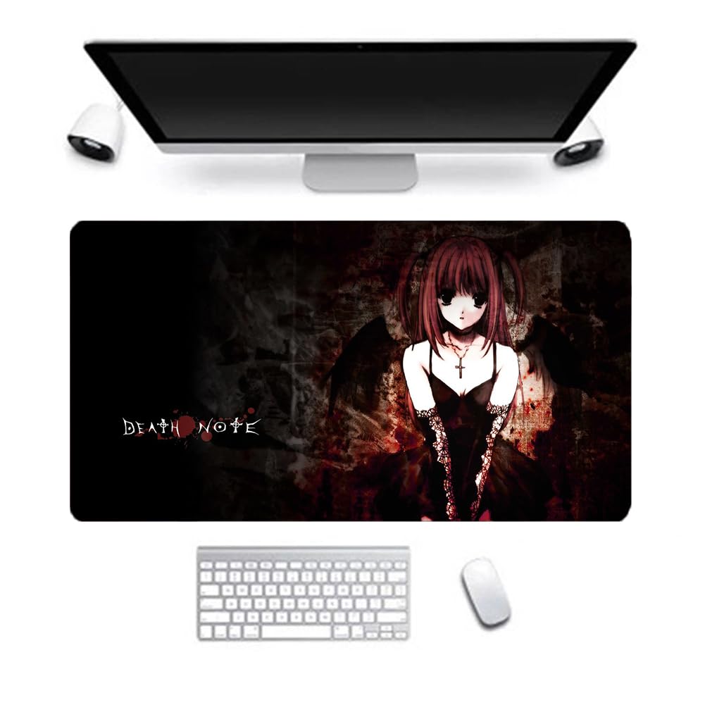 Death Note - Tappetino per mouse da gaming, 300 x 800 mm, misura grande, motivo anime, base impermeabile, per gaming, ufficio di casa, tipo 7, 80 x 30 cm