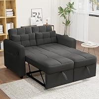 Yihomfy Canapé lit 2 Places,Canapé d'angle Convertible 3 en 1–Modulable avec Dossier inclinable,Ports USB,rang