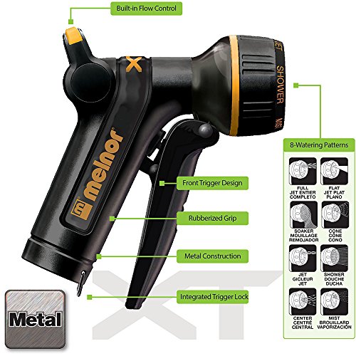 Melnor 65039-Amz Xt Metal Front Trigger Nozzle With Quickconnect Product Adapter Set, Multi-Pattern #TOP2