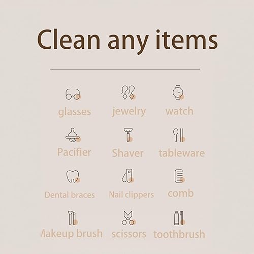 Miniatura 6 de Máquina ultrasónica de limpieza con temporizador, máquina de limpieza de joyas, máquina ultrasónica de limpiador de joyas, material de acero