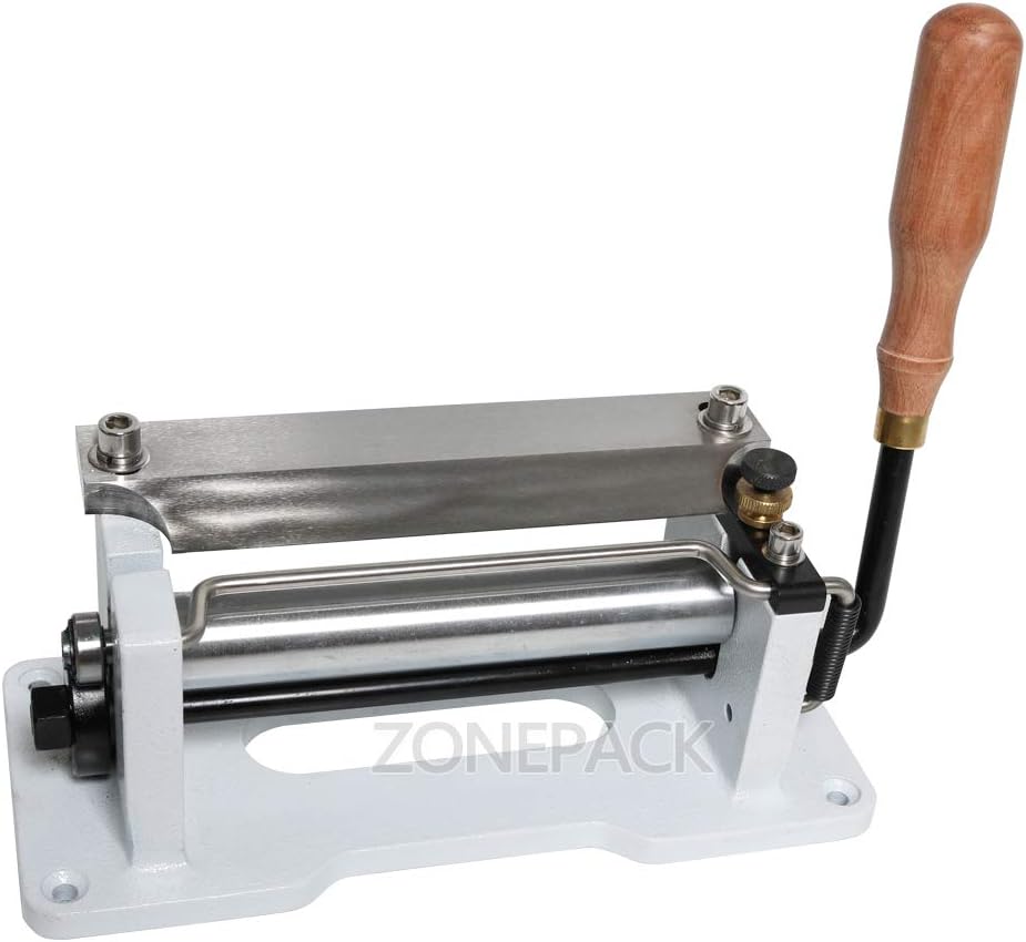 ZONEPACK Leather Splitter Manual Leather Skiver Paring Peeler Splitter DIY Shovel Skiving Machine Handle Leather Peel Tools DIY Shovel Skin Machine (White)