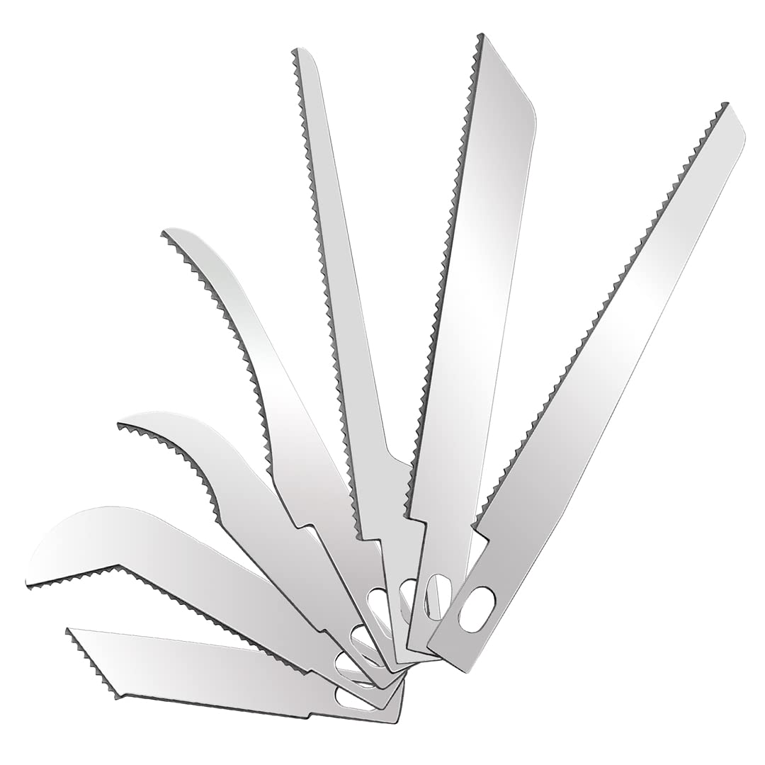LitKiwi 7PCS 7-Sizes Saw Blades with Plastic Box for Model Craft Hand Saw,Modeling Knife Hacksaw Replacement